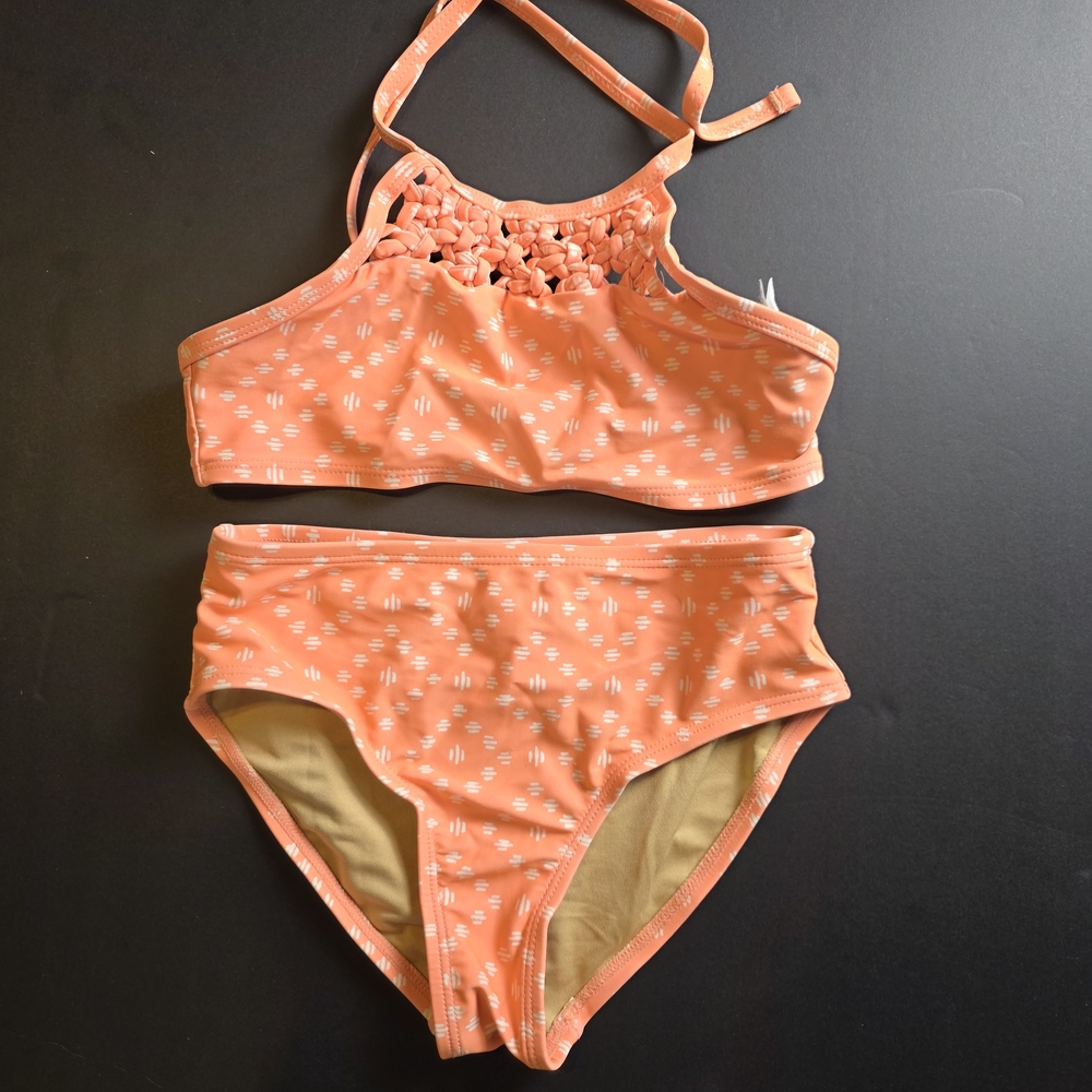Old Navy Girls Orange Two-Piece Swim Set